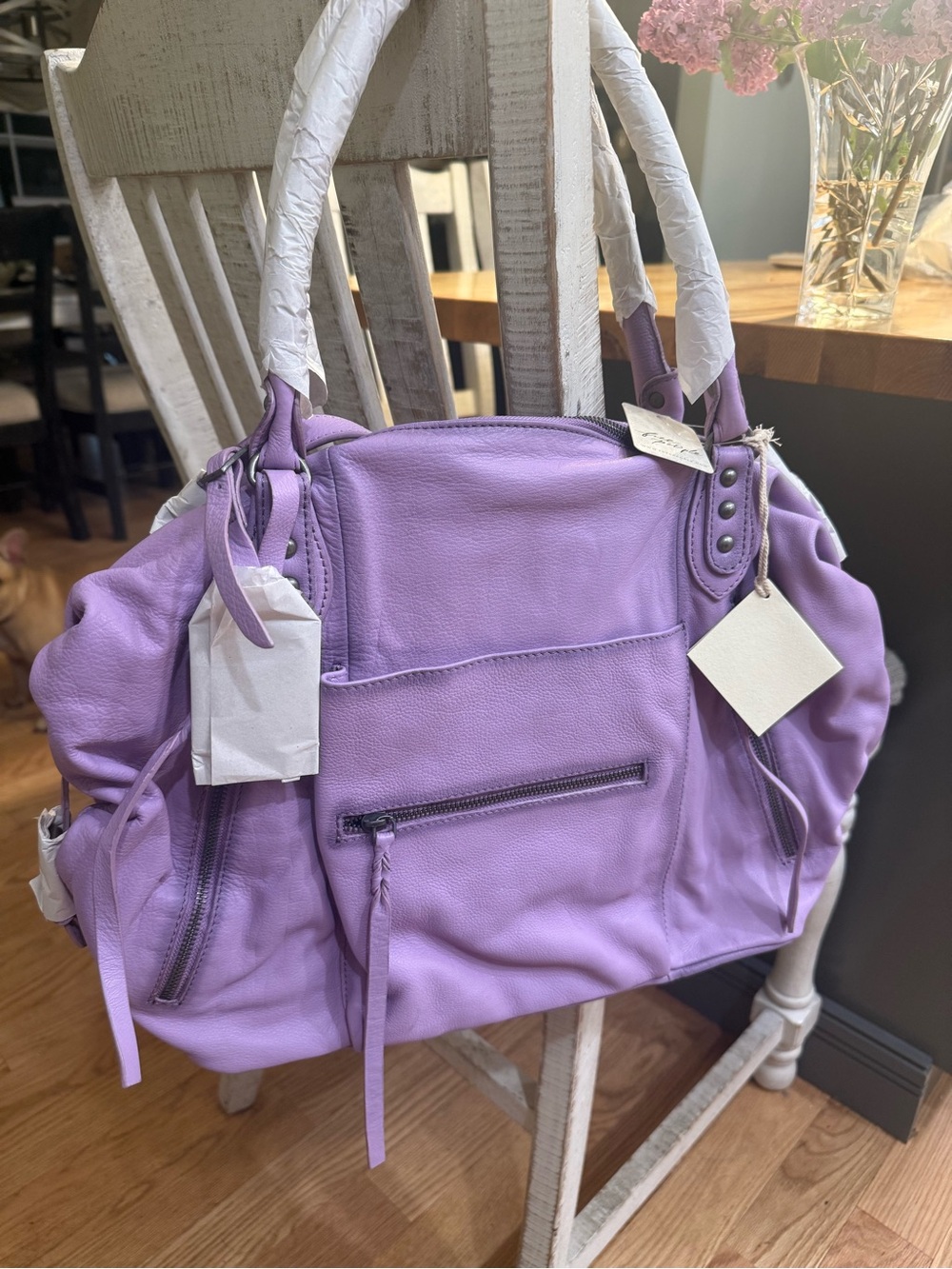 FREE PEOPLE LARGE LILAC Emerson tote - Picture 3 of 3